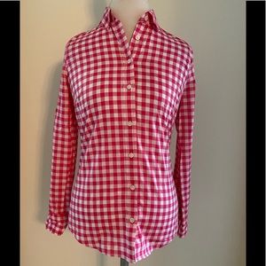 💕BNWT Cute Pink/White Gingham Print Shirt